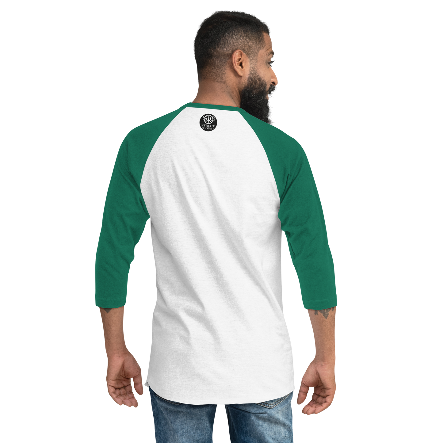 Unisex 3/4 sleeve raglan shirt.