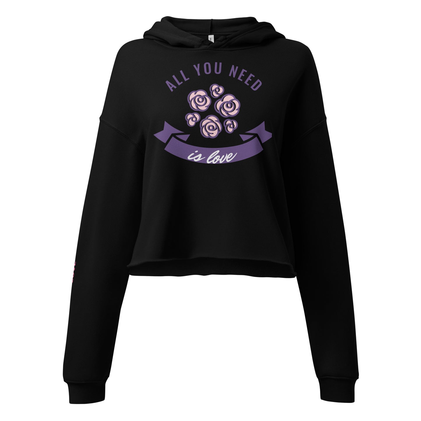 Positive Love Affirmation Women's Crop Hoodie