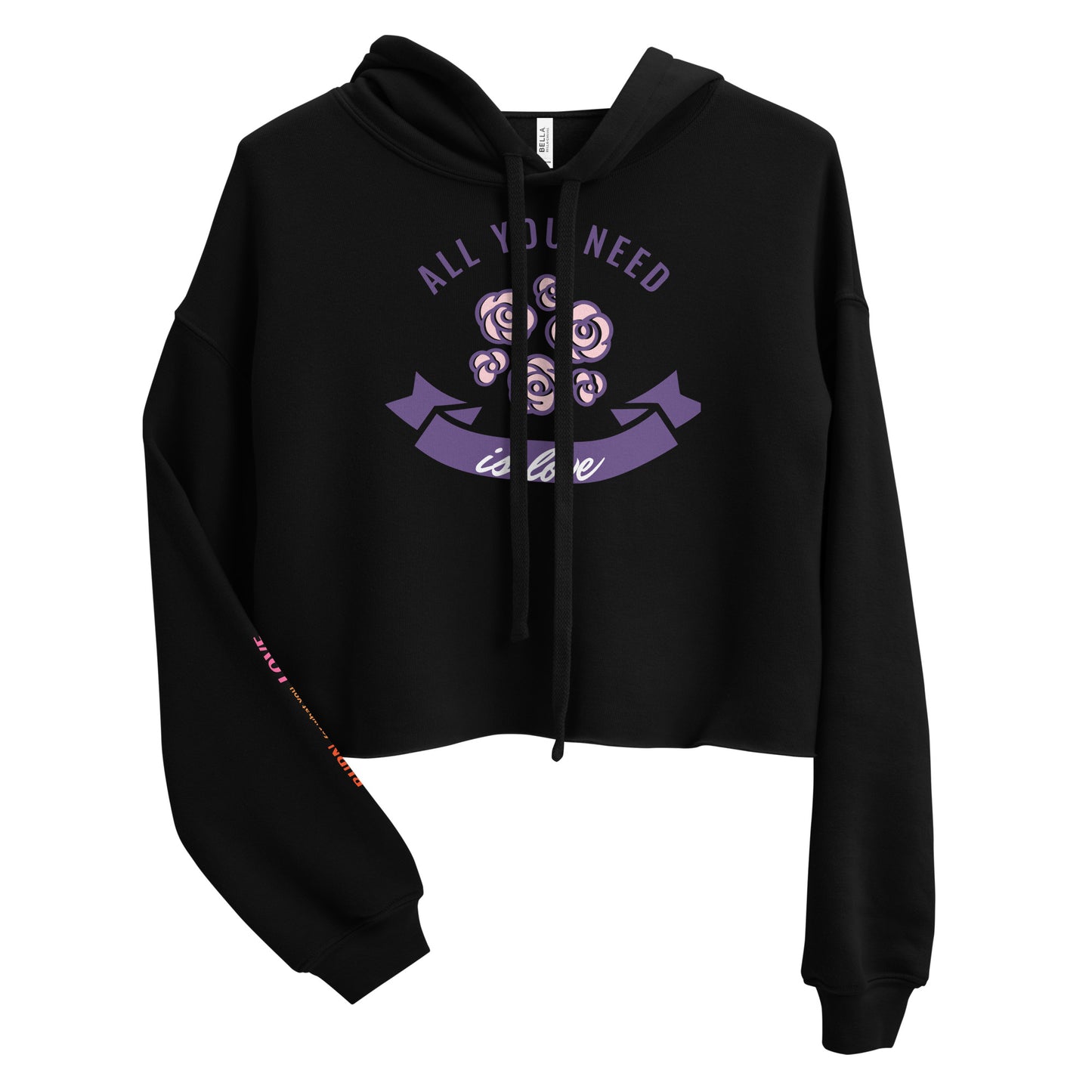 Positive Love Affirmation Women's Crop Hoodie