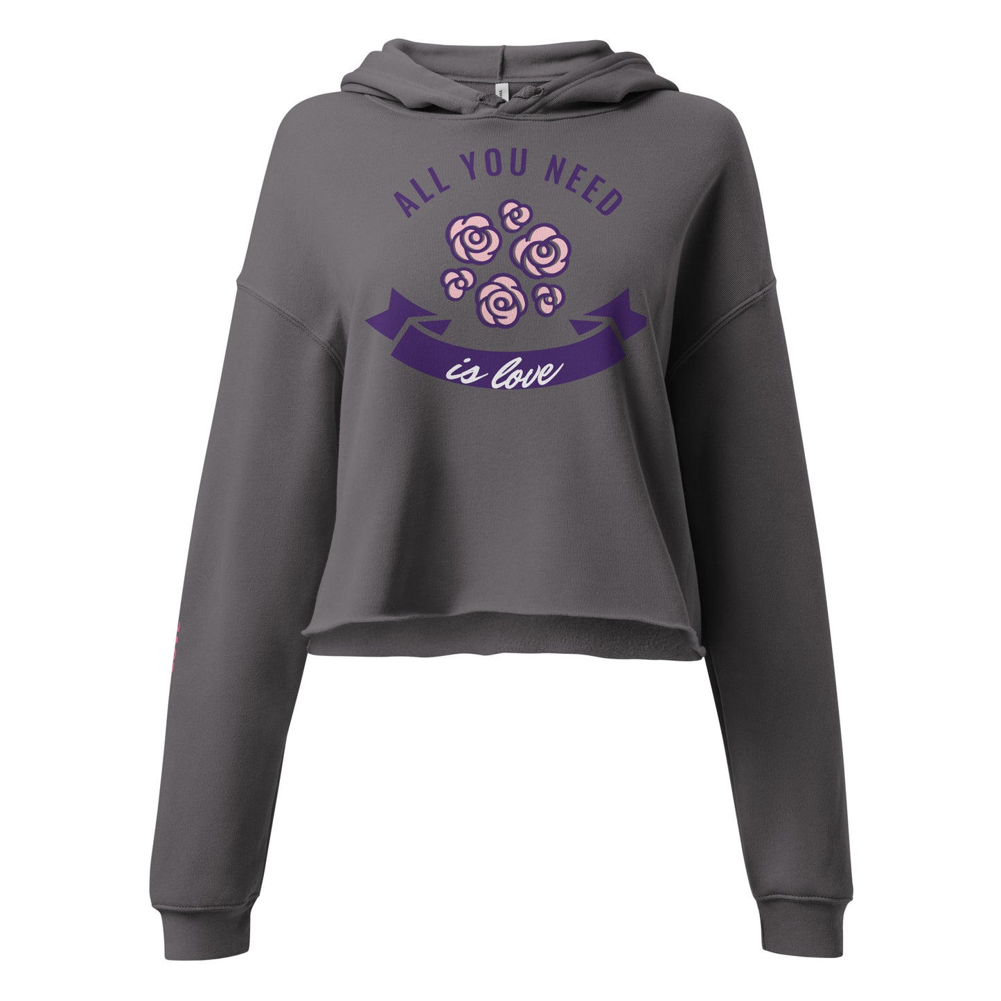 Positive Love Affirmation Women's Crop Hoodie